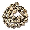 Natural Dalmatian Jasper Beads Strands G-I377-A15-3