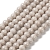 Cubic Zirconia Imitation Pearl Bead Strands ZIRC-P109-03C-01-1