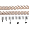 Baking Painted Pearlized Glass Pearl Round Bead Strands PEAR-H019-02A-01-4