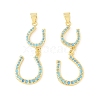 Brass Micro Pave Sky Blue Cubic Zirconia Pendants CU-CBA9CBD-12G-1