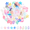80Pcs 2 Styles Transparent Glass Beads GLAA-SC0003-31-7