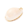 Printed Natural Cowrie Shell Pendants STAS-Z168-03G-01-2