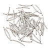 Brass Texture Curved Tube Beads KK-H250-01B-P-1