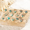 14Pcs 14 Styles Synthetic Turquoise Finger Rings PW-WG86BD8-01-2