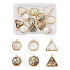 Craftdady 12Pcs 6 Styles Natural Shell Pendant Sets SHEL-CD0001-03-12