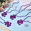Plastic Dollar Sign Big Pendant Ball Chain Necklaces NJEW-WH0021-81A-5