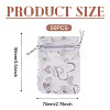 50Pcs Heart Printed Organza Bags OP-TADJ0001-01C-3