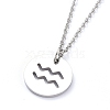 Non-Tarnish 304 Stainless Steel Pendant Necklaces NJEW-E147-01P-3