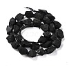 Rough Raw Natural Black Spinel Beads Strands G-G010-10-2