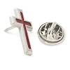 Cross Alloy Black Enamel Pins Brooches LS-JEWB-M049-01P-3