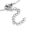 304 Stainless Steel Cable Chain Bracelet with Enamel Rondelle Beaded BJEW-G683-02P-4