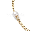 Glass Pearl Beaded Chain Bracelet BJEW-JB09432-3