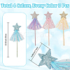 12Pcs 4 Colors Polyester Sequin Star Fairy Wand DIY-CP0011-94A-2