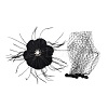 Bridal Wedding Mesh Feather Fascinator Hats Hair Chips OHAR-XCP0001-13-1