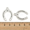 Tibetan Style Alloy Horseshoe Pendants TIBEP-23708-AS-RS-2