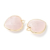 Natural Rose Quartz Pendants X-G-B009-03G-A-2