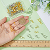 HOBBIESAY 60Pcs 6 Style Brass Ice Pick Pinch Bails KK-HY0001-82-3