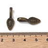 Tibetan Style Alloy Glue-on Flat Pad Bails X-TIBEP-Q064-183AB-NR-2