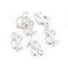 Silver Color Plated Alloy Letter Pendants PALLOY-J718-01S-P-2