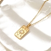 304 Stainless Steel Pave Opalite Rectangle Pendant Necklaces for Women Men NJEW-R018-05G-01-1