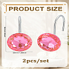 2Pcs Iron Shower Curtain Rings for Bathroom DIY-LP0001-98B-2