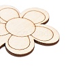 DIY Unfinished Wood Flowers Cutout WOOD-P017-04-4