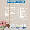 MAYJOYDIY US 1 Set PET Hollow Out Drawing Painting Stencils DIY-MA0005-25-4