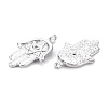 Brass Micro Pave Clear Cubic Zirconia Pendants KK-S356-539P-NF-2