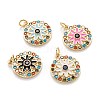 Real 18K Gold Plated Brass Micro Pave Cubic Zirconia Pendants ZIRC-M114-51G-1