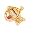 Brass Micro Pave Cubic Zirconia Pendants CU-CBAB3AD-06G-02-2