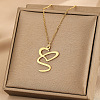 304 Stainless Steel Heart Initial Pendant Necklaces for Women Men FS-WG51A4F-13-1