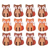 12Pcs 3 Colors Cartoon Fox Silicone Beads JX716A-2