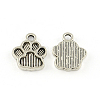 Dog Paw Prints Tibetan Style Alloy Pendant Enamel Settings TIBEP-R338-30AS-RS-1