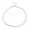 Natural Tanzanite Beaded Necklaces NJEW-JN03315-04-1