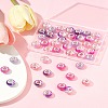 44Pcs 7 Styles UV Plating Resin European Beads RESI-FS0002-03-10