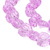 Electroplate Baking Paint Transparent Glass Beads Strands GL-CBA17FF-02A-2
