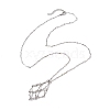 304 Stainless Steel Wavy Bar Link Chain Macrame Pouch Necklace Making NJEW-JN05065-02-1