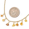Natural Amber Chip Pendant Bib Necklaces with 304 Stainless Steel Cable Chains NJEW-JN05942-3