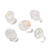 UV Plating Rainbow Iridescent Acrylic Beads PACR-M002-07A-1