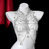 Alloy Crystal Rhinestone Teardrop Multi Layer Body Chains for Night Club FS-WGD641A-02-1