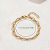 Minimalist Stainless Steel Oval Link Chain Bracelets for Women VK7404-5