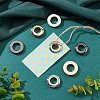   24Pcs 6 Style Zinc Alloy Screw-in Grommet Eyelet Findings FIND-PH0017-46-5