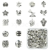 64Pcs 16 Styles Tibetan Style Alloy European Large Hole Beads FIND-FS0002-63-1