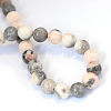 Natural Zebra Jasper Round Beads Strands X-G-E334-6mm-11-3