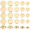 Olycraft 50Pcs 5 Styles 3-Hole Brass Buttons BUTT-OC0001-47G-1