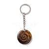 Natural Tiger Eye Vortex Pendant Keychain KEYC-E038-01P-02-2