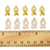 60Pcs 2 Style October Breast Cancer Pink Awareness Ribbon Alloy Pendants Sets TIBEP-FS0001-95-5