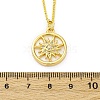 Brass Micro Pave Clear Cubic Zirconia Pendant Necklaces NJEW-C071-05A-G-5