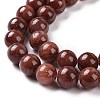 Natural Mashan Jade Round Beads Strands G-D263-8mm-XS05-6