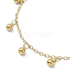 Ion Plating(IP) 304 Stainless Steel Round Ball Charms Bib Necklaces for Women NJEW-D052-05G-2
